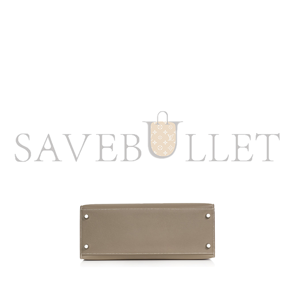 H**mes etoupe epsom kelly 28 palladium hardware (28*22*10cm)